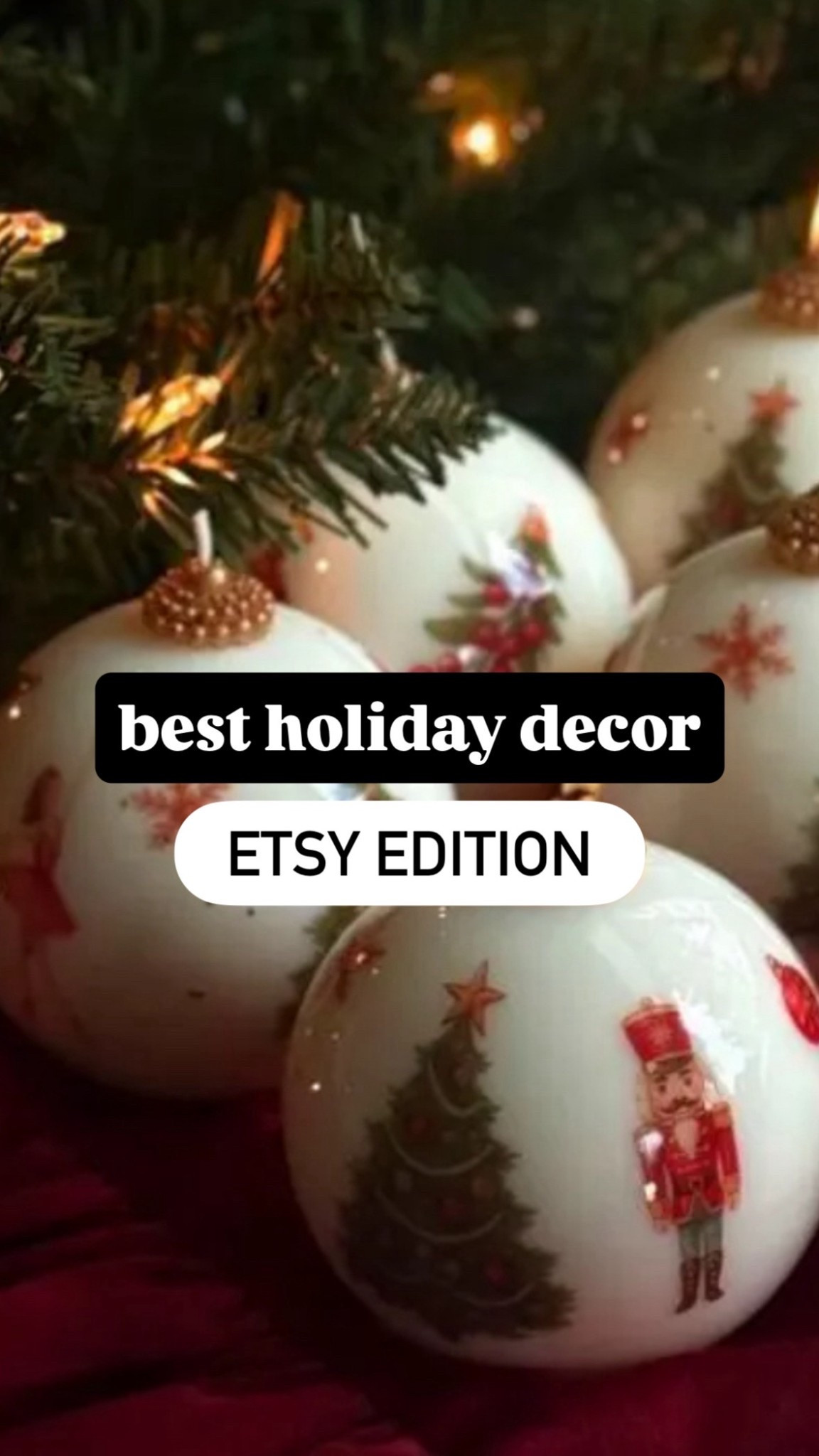 A round up of some of the best holiday decor from Etsy! I love supporting small businesses during the holidays, and there’s some really special things I found and linked below, whether you love a 90s Christmas or vintage Christmas decor, the nutcracker ballet decor, organic and natural Christmas decor, DIY Christmas, or more. There’s paper garlands you can buy or make, ornament candles… 

🎄❄️✨

#LTKSeasonal #LTKHoliday #LTKHome