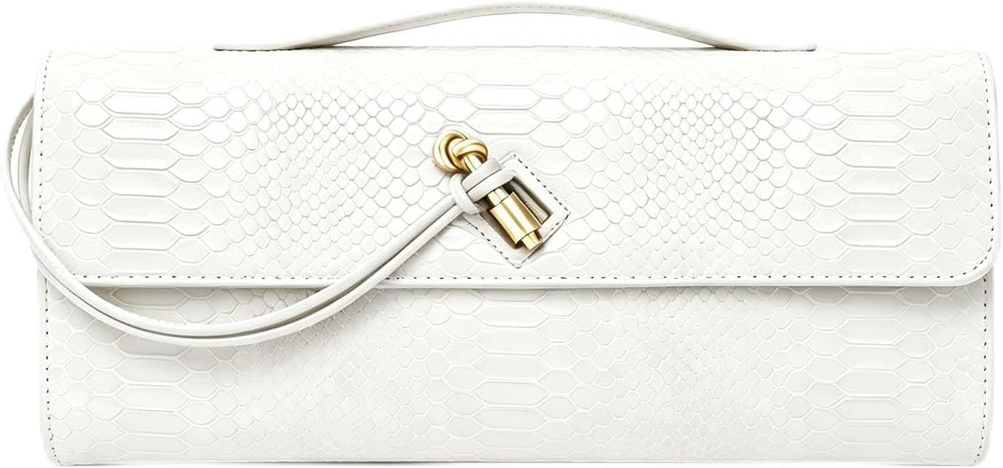 Women's Woven Clutch purse, Crocodile Print purses | PU Leather Long Purse for Women, Fashion Han... | Amazon (US)