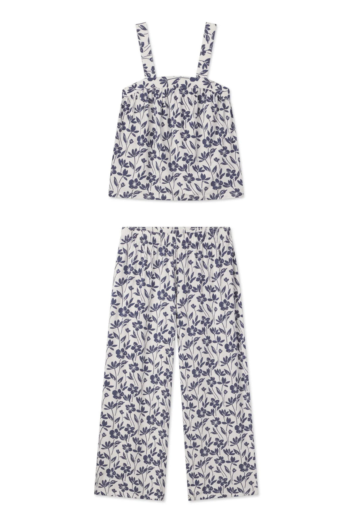 DreamModal Daydream Pants Set in Storm Blue Primrose | Lake Pajamas