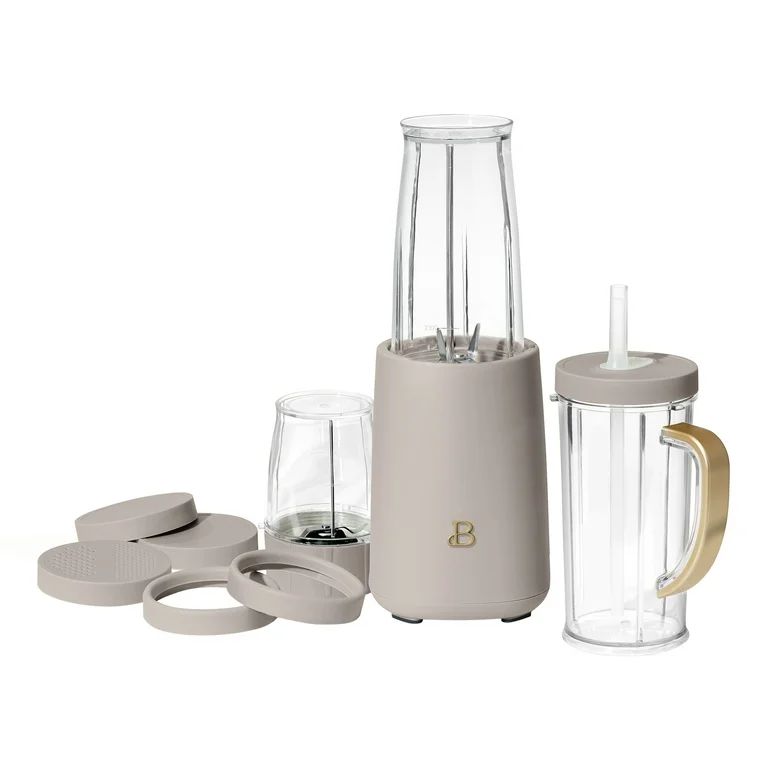 Beautiful Personal Blender Set with 12 Pieces, 240 W, Porcini Taupe by Drew Barrymore - Walmart.c... | Walmart (US)
