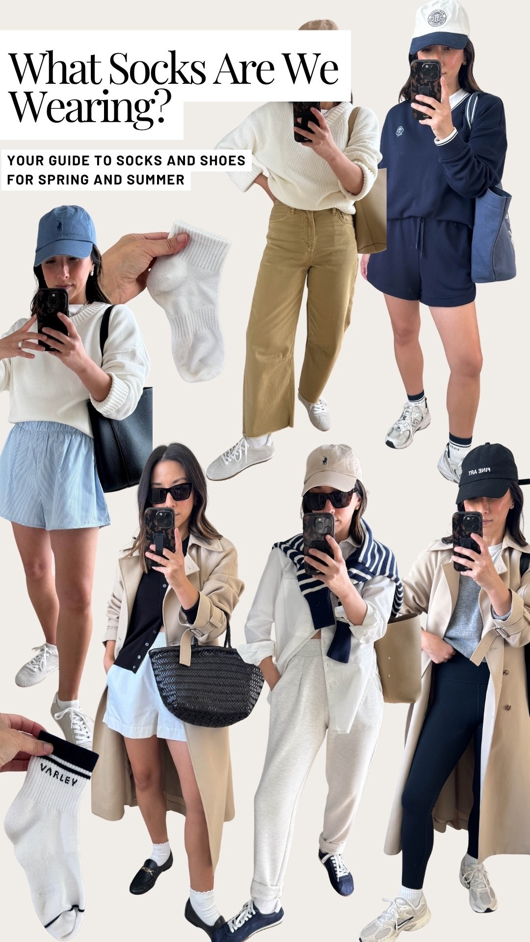 Not sure which socks go with which bottoms and shoes? I’m breaking it all down for you 👇🏼

Linked all my favorite socks below. 

 🧦 Mini crew over leggings or with athletic wear. 

🧦 Mini ankles are replacing no-show socks for lifestyle outfits with shorts, cropped pants, dresses, or skirts. 

🧦 Trosuers socks are great when its cold outside for cropped or full length bottoms. 

🥿 Ballet flats and loafers are the exception when it comes to bare feet  



#LTKPetite #LTKOver40 #LTKmomlife