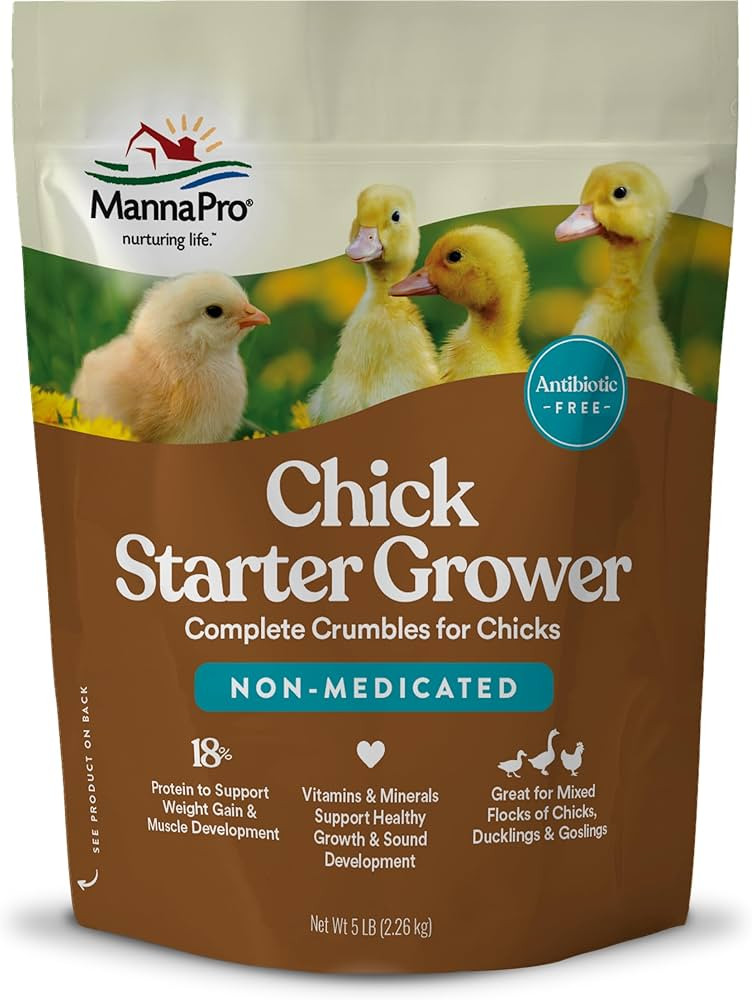 Manna Pro Chick Starter Feed – Non-Medicated Crumbles with Vitamins and Minerals – Complete N... | Amazon (US)