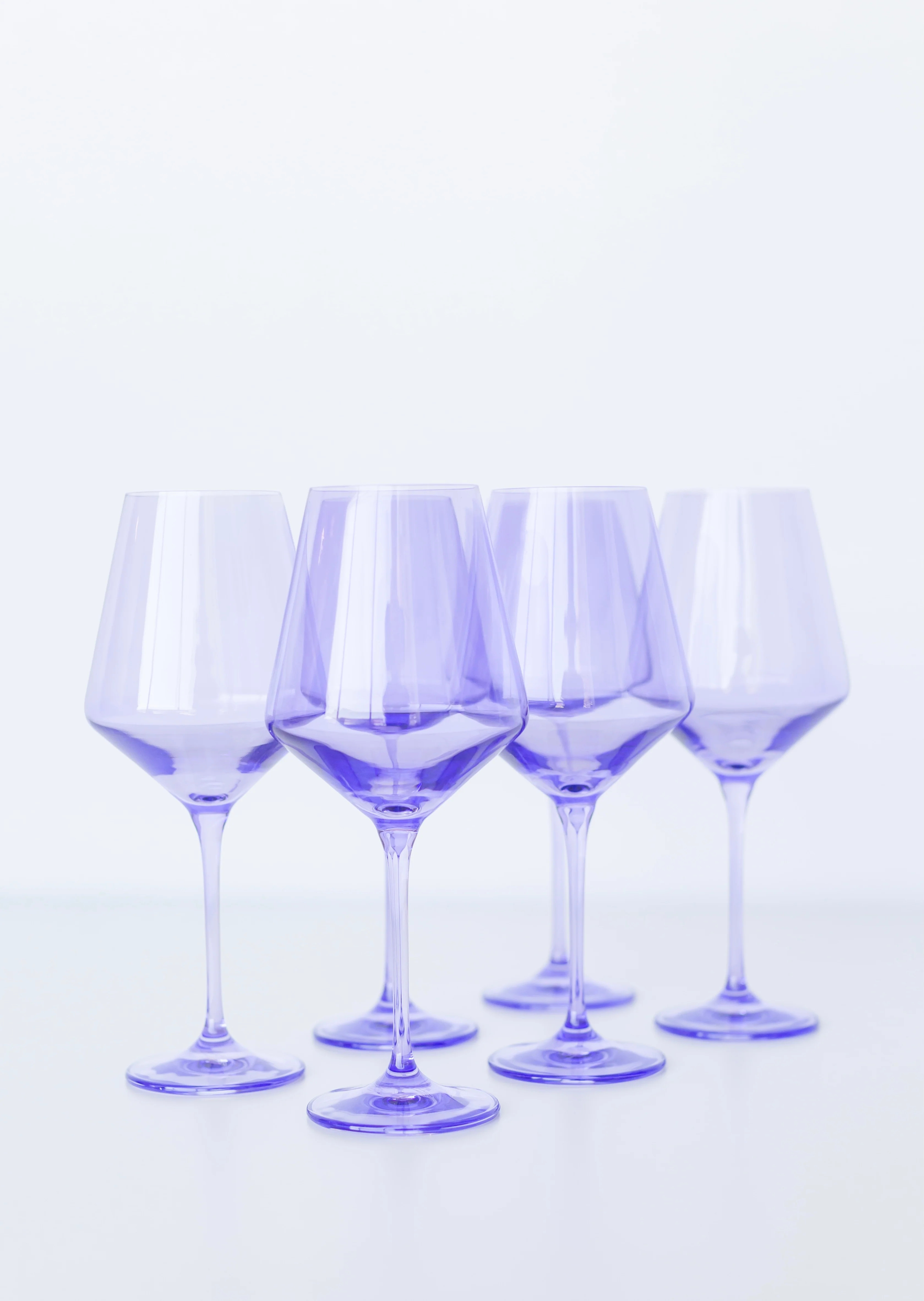 Estelle Colored Wine Stemware - Set of 6 {Lavender} | Estelle Colored Glass