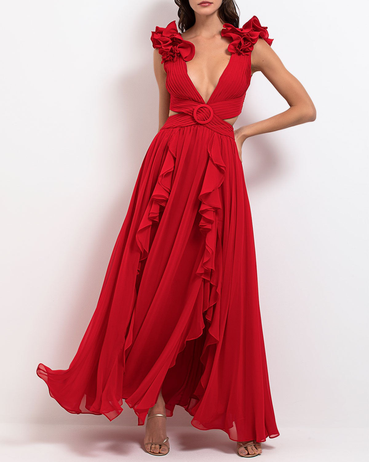 Flutter Sleeve Maxi Dress | PatBO