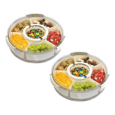 Divided Serving Tray with Lid and Handle | Wayfair North America