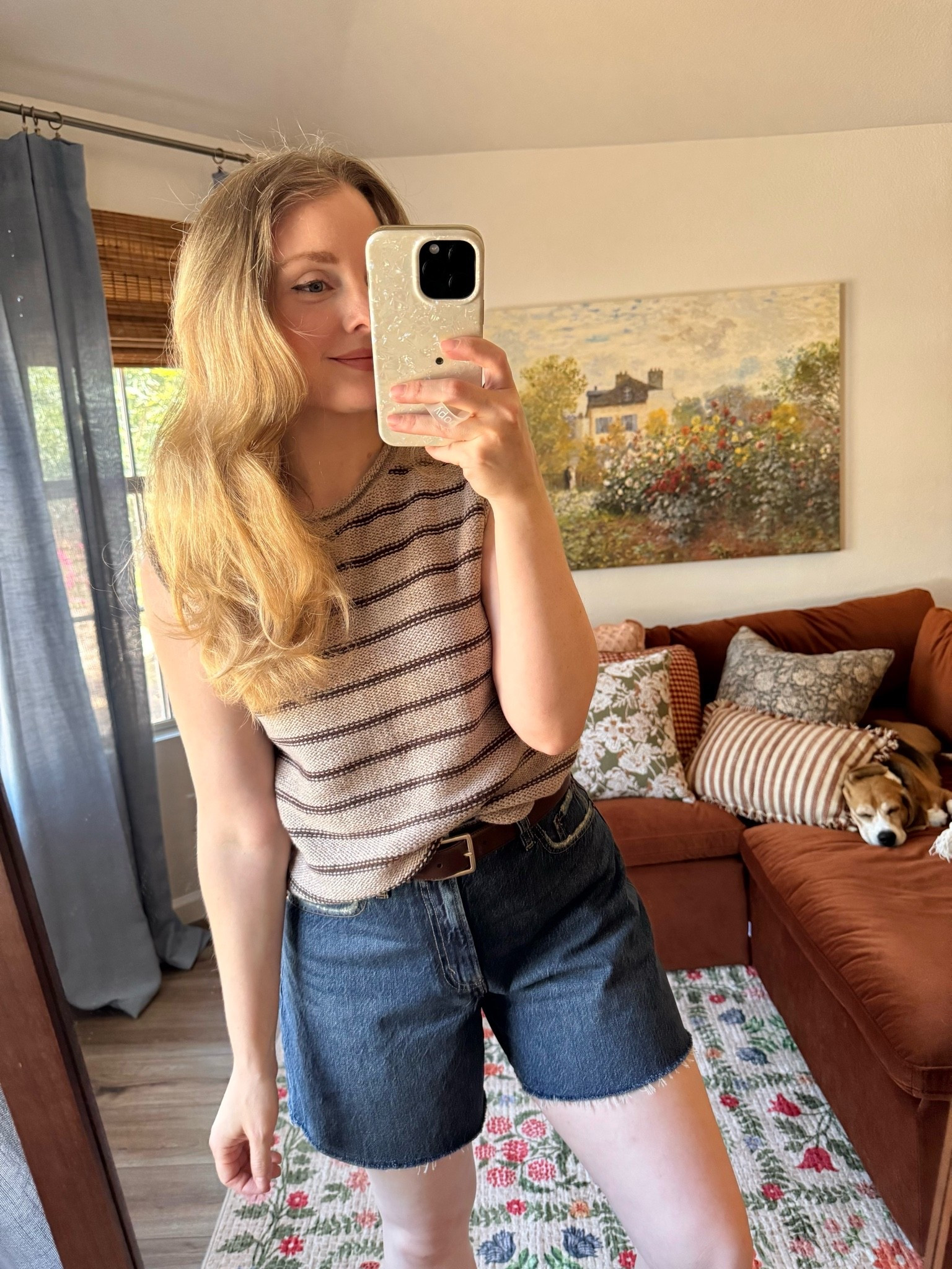 casual everyday outfit! perfect for summer and warm fall weather 🤎 sweater tank is 100% cotton and tts. shorts are the loose fit (my fav) i always size up 1 in denim shorts.

wearing my normal small in tank and sized up to a 27 in shorts
 @abercrombie

#LTKSeasonal #LTKSaleAlert #LTKootd