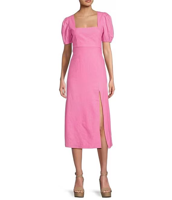 Short Sleeve Side Slit Midi Dress | Dillard's