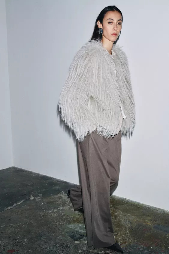 ZW COLLECTION FAUX FUR COAT | Zara US