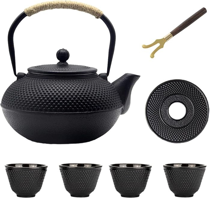 Big Cast Iron Teapot, Japanese Tetsubin Tea Kettle for Stovetop Safe, Cast Iron Teapot with Stain... | Amazon (US)