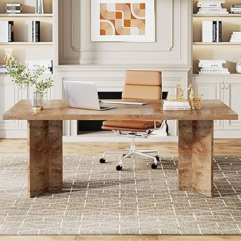 Tribesigns 63-inch Executive Desk, Vintage Home Office Computer Desk with Large Tabletop, Farmhou... | Amazon (US)