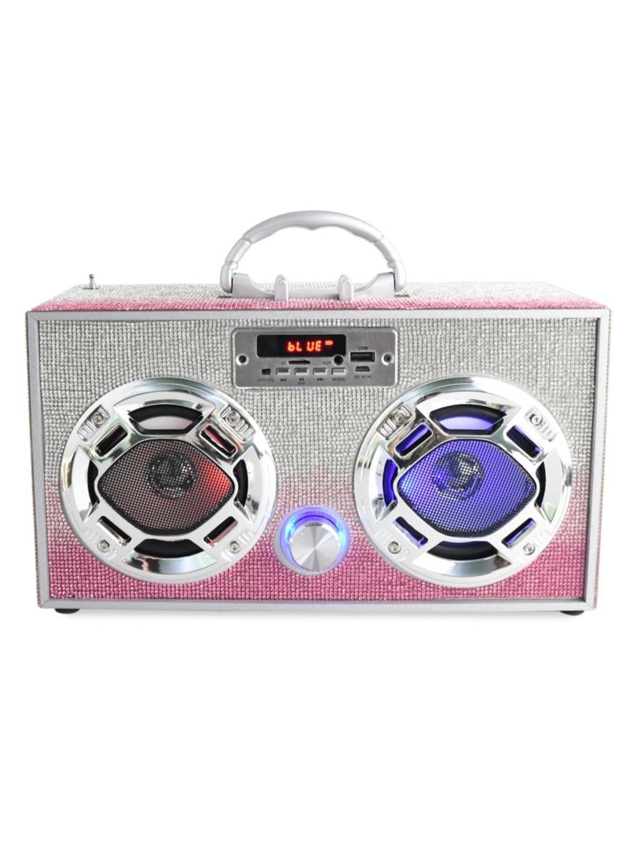 Trend Tech Brands Pink Bling Bluetooth Boombox | Saks Fifth Avenue