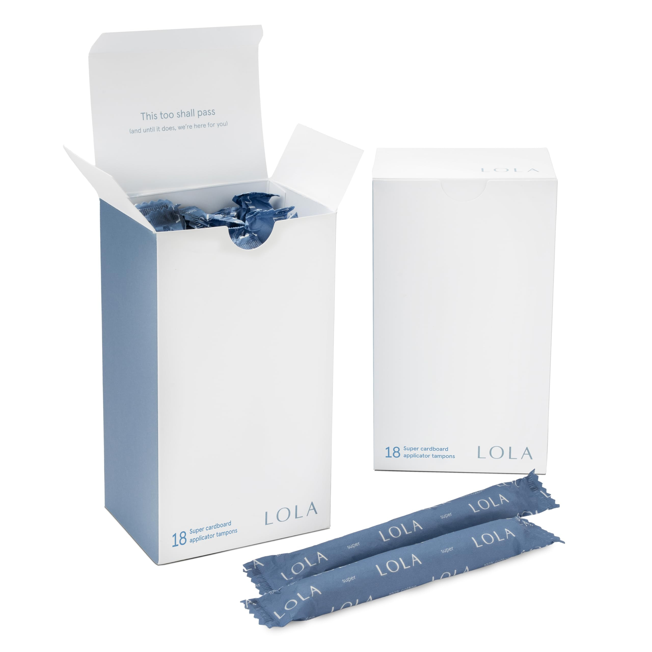 LOLA Organic Cotton Tampons with Cardboard Applicator, 36 Count (2 Packs of 18) - Tampons Super, ... | Amazon (US)