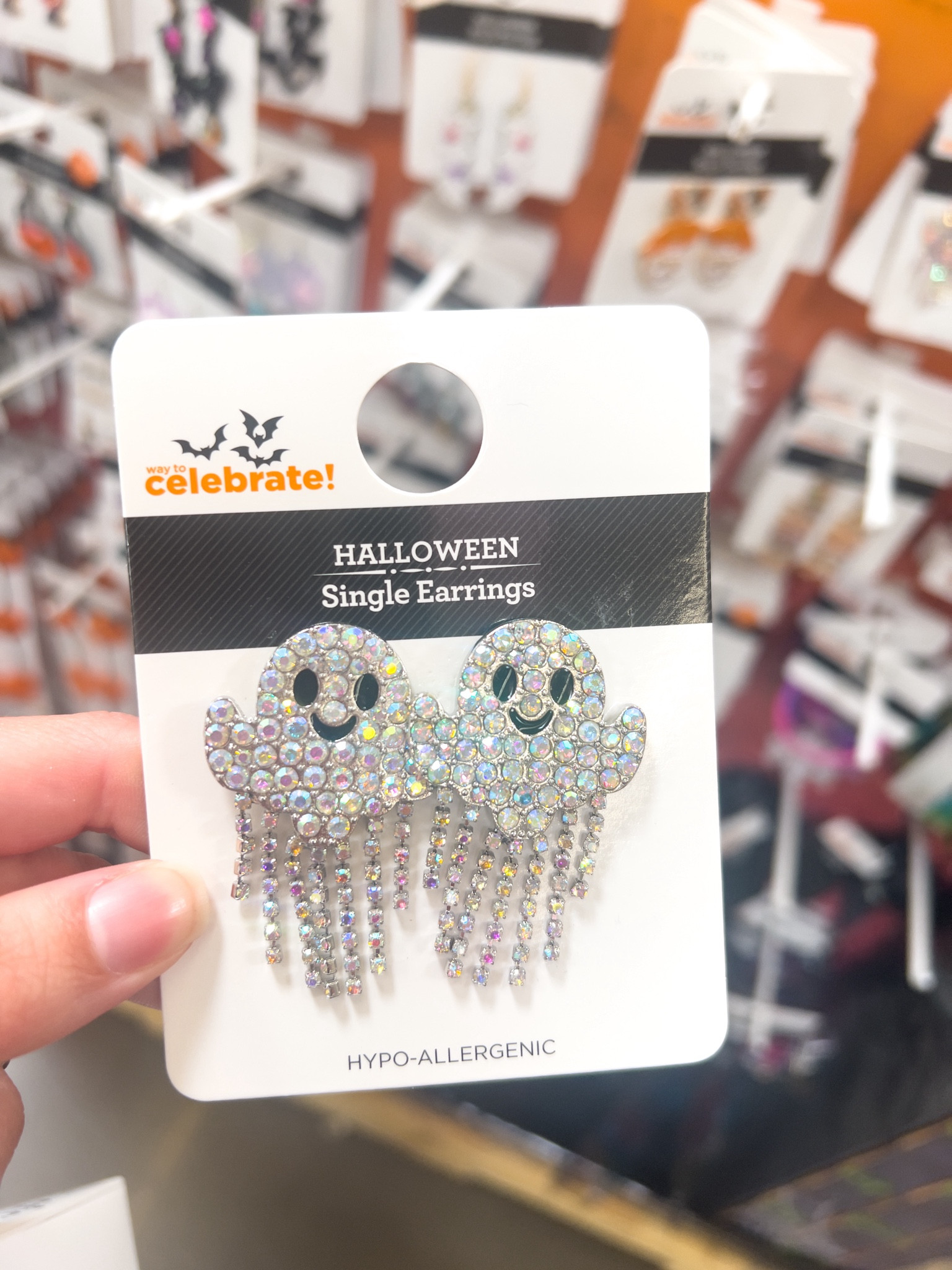 $5 Halloween Earrings from Walmart
Ghost Earrings 
Halloween
Walmart find 

#LTKFindsUnder50 #LTKBeauty #LTKSeasonal