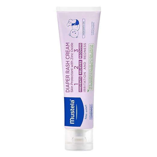 Amazon.com: Mustela-Baby Diaper Rash Cream 123 - Skin Protectant with Zinc Oxide - Fragrance Free... | Amazon (US)