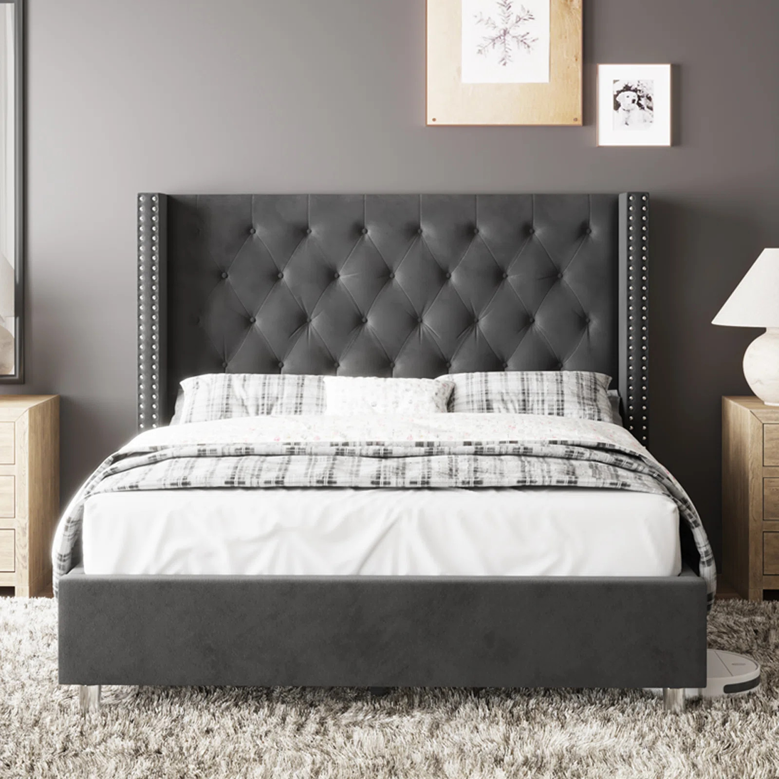 Willa Arlo™ Interiors Dryden Tufted Upholstered Low Profile Bed & Reviews | Wayfair | Wayfair North America