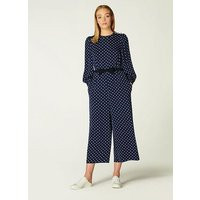 Harriet Navy & Cream Spot Print Jumpsuit, Navy Cream | L.K. Bennett (UK)