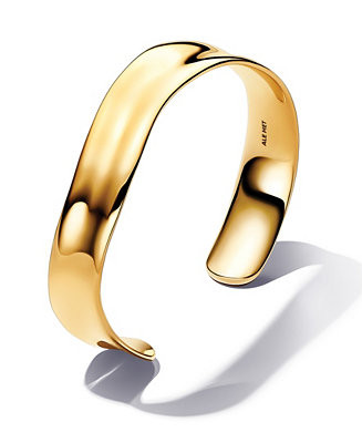 Pandora in 14k Gold-plated Shaped Broad Open Bangle  - Macy's | Macy's