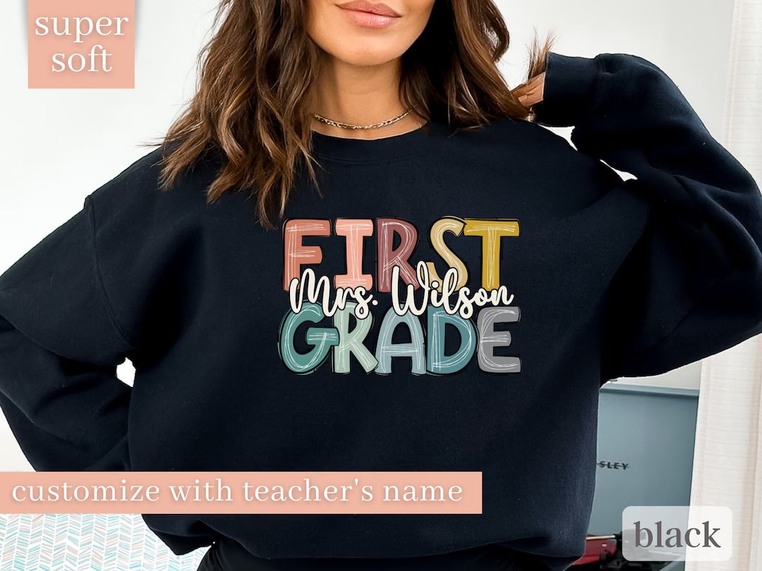 Personalized Teacher's Name First Grade Shirt 1st Grade - Etsy Canada | Etsy (CAD)