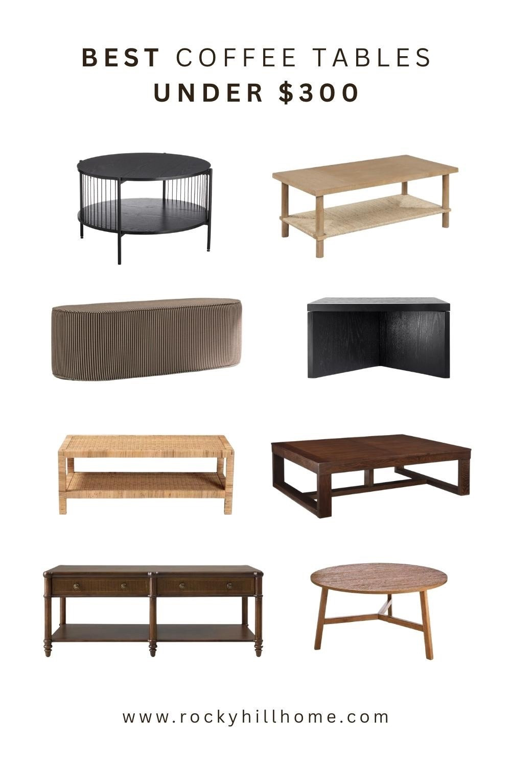 Looking for an affordable coffee table that still feels designer? These coffee tables under $300 have the warm wood tones, clean lines, and timeless shapes you see in high-end homes. Perfect for a family friendly or modern traditional living room.

Ottoman coffee table, round wooden coffee tables, Studio McGee look for less.

#LTKHome