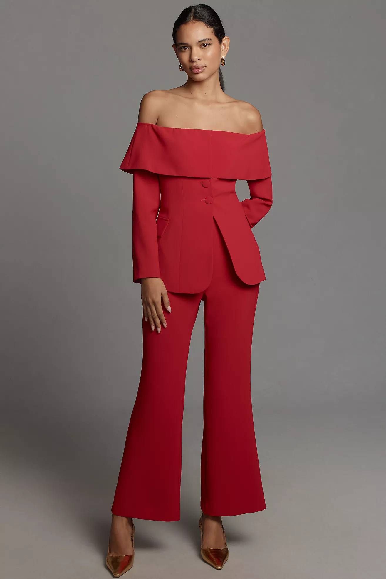 Extro&Vert Freja Flare Trousers | Anthropologie (US)