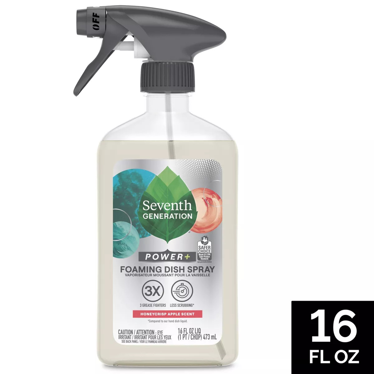 Seventh Generation Honeycrisp Apple Foaming Dish Spray - 16 fl oz | Target