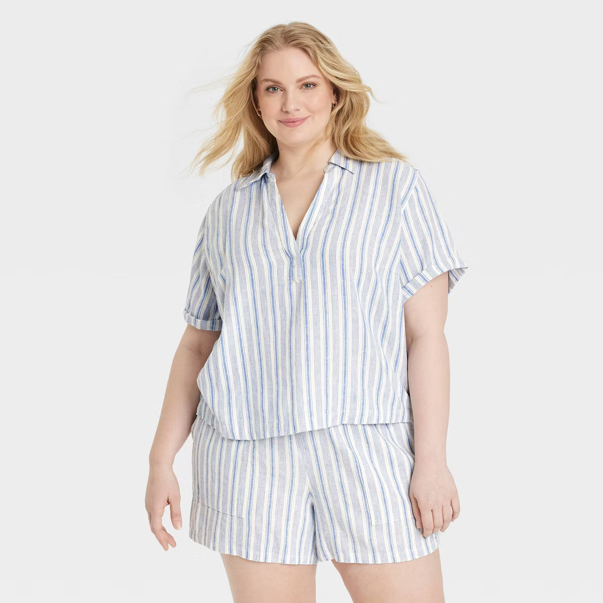 Women's Short Sleeve Popover Blouse - Universal Thread™ | Target