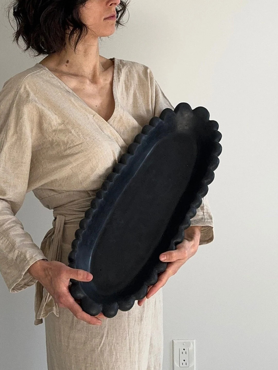 XXL FORMA Handmade Concrete Bowl Decorative Bowl Concrete Oval Bowl Concrete Fruit Bowl Jewelry D... | Etsy (US)