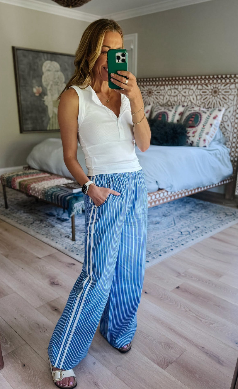 The perfect poplin track pants are on sale!!! Trust me you will want to live in these!! 

 #LTKootd #LTKmomlife #LTKActive