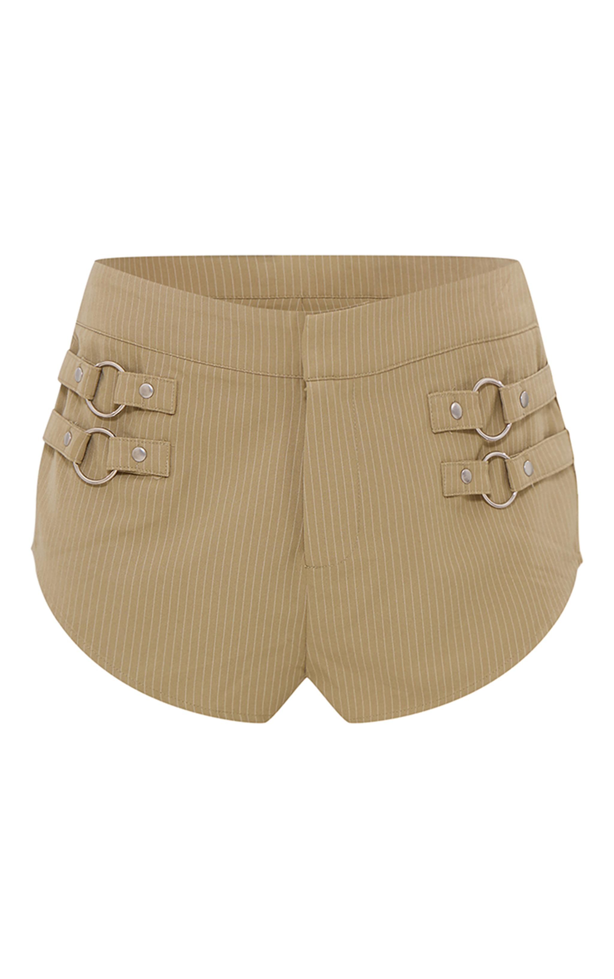 Stone Pinstripe Trim Detail Hot Pants | PrettyLittleThing UK