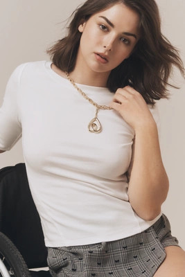 Maeve Cotton 3/4 Sleeve Tee | Anthropologie (US)