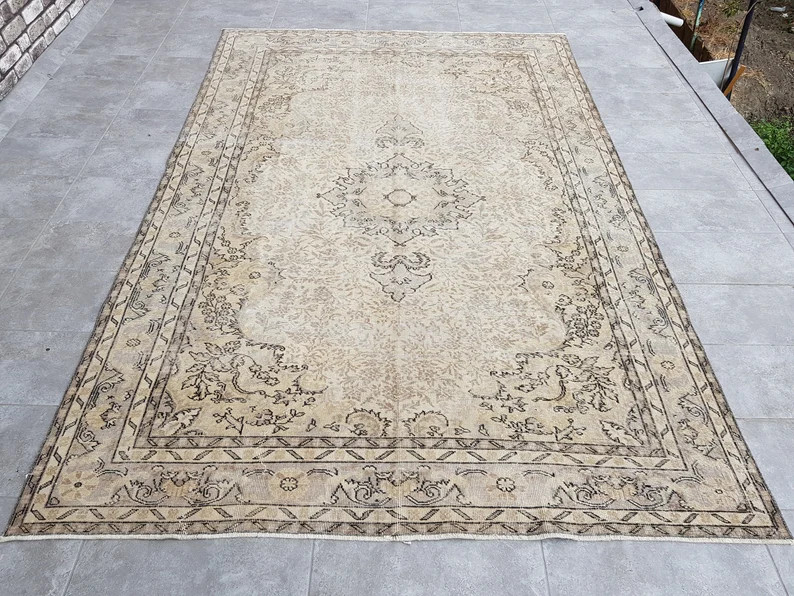 7.0x10.6 Ft Oversized Rug Area Rug Vintage Rug Turkish - Etsy | Etsy (US)