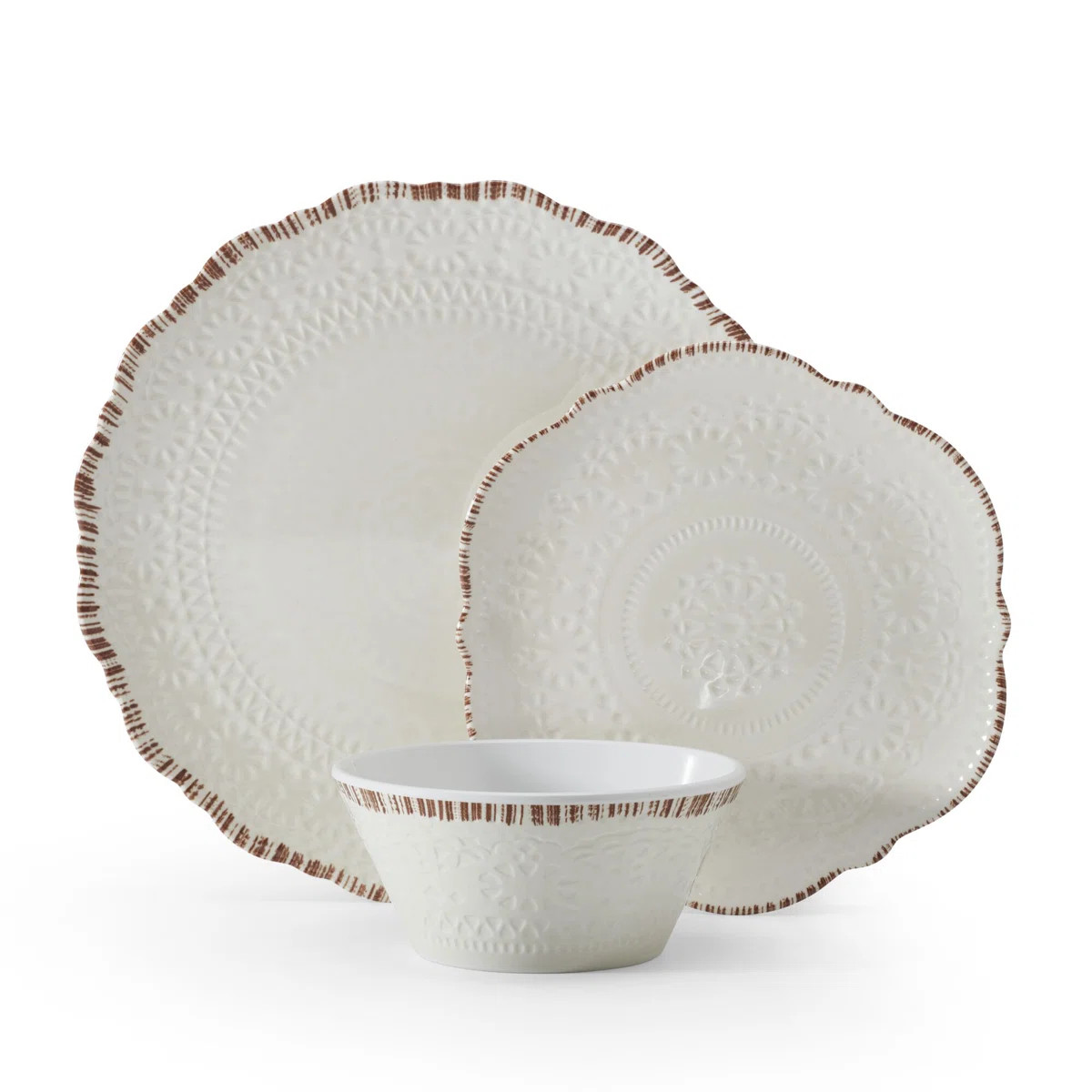 Pfaltzgraff Chateau 12-Piece Indoor/Outdoor Melamine Dinnerware Set, Service for 4 | Wayfair North America