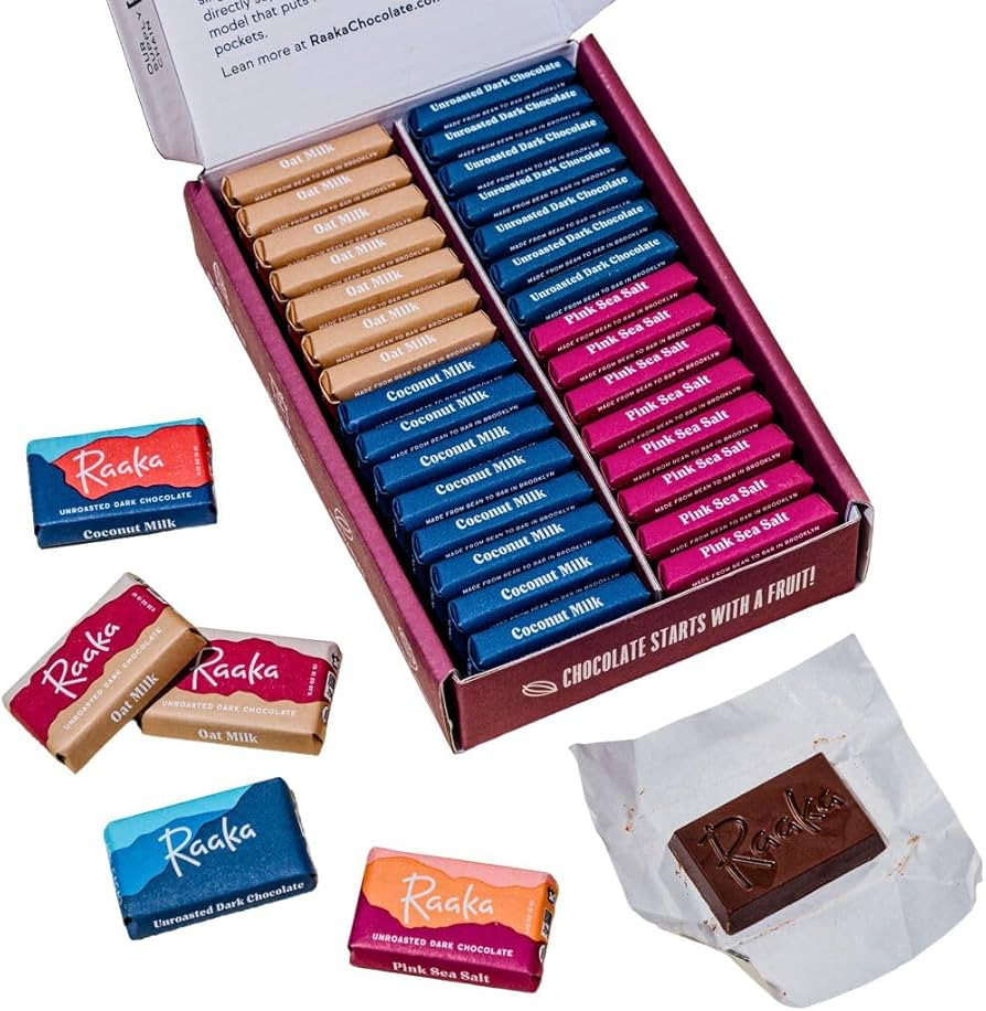 Raaka Dark Chocolate Gift Box | Mini Dark Chocolate Variety Pack | Organic, Vegan, Gluten Free | ... | Amazon (US)