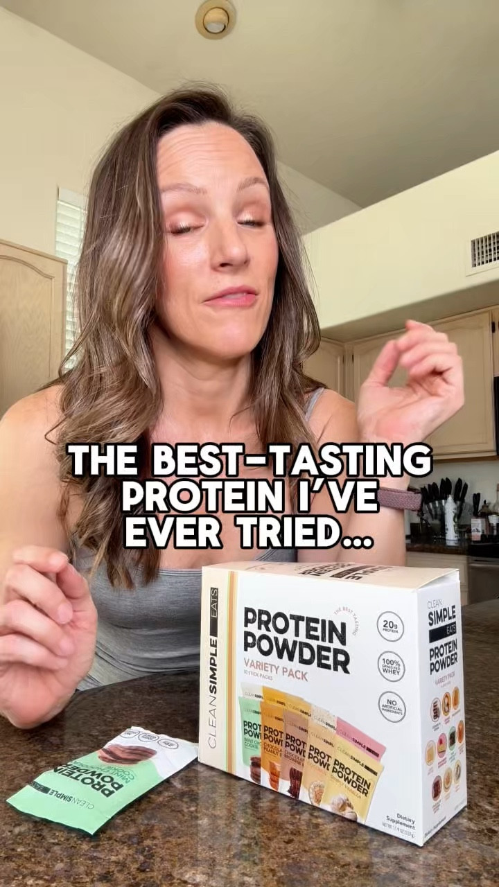 The Clean Simple Eats whey variety pack is perfect for trying a new brand — 10 flavors, 20g protein, and blends smooth with no chunks. Sweetened with stevia, low-lactose, cold-processed, and great in a Ninja Creami or just shaken with milk. Tastes so good and perfect for travel. Variety packs always win.

#cleansimpleeats #grassfedwhey #wheyprotein #proteinshake #prteinpowder

#LTKActive #LTKselfcare #LTKfitnessgoals
