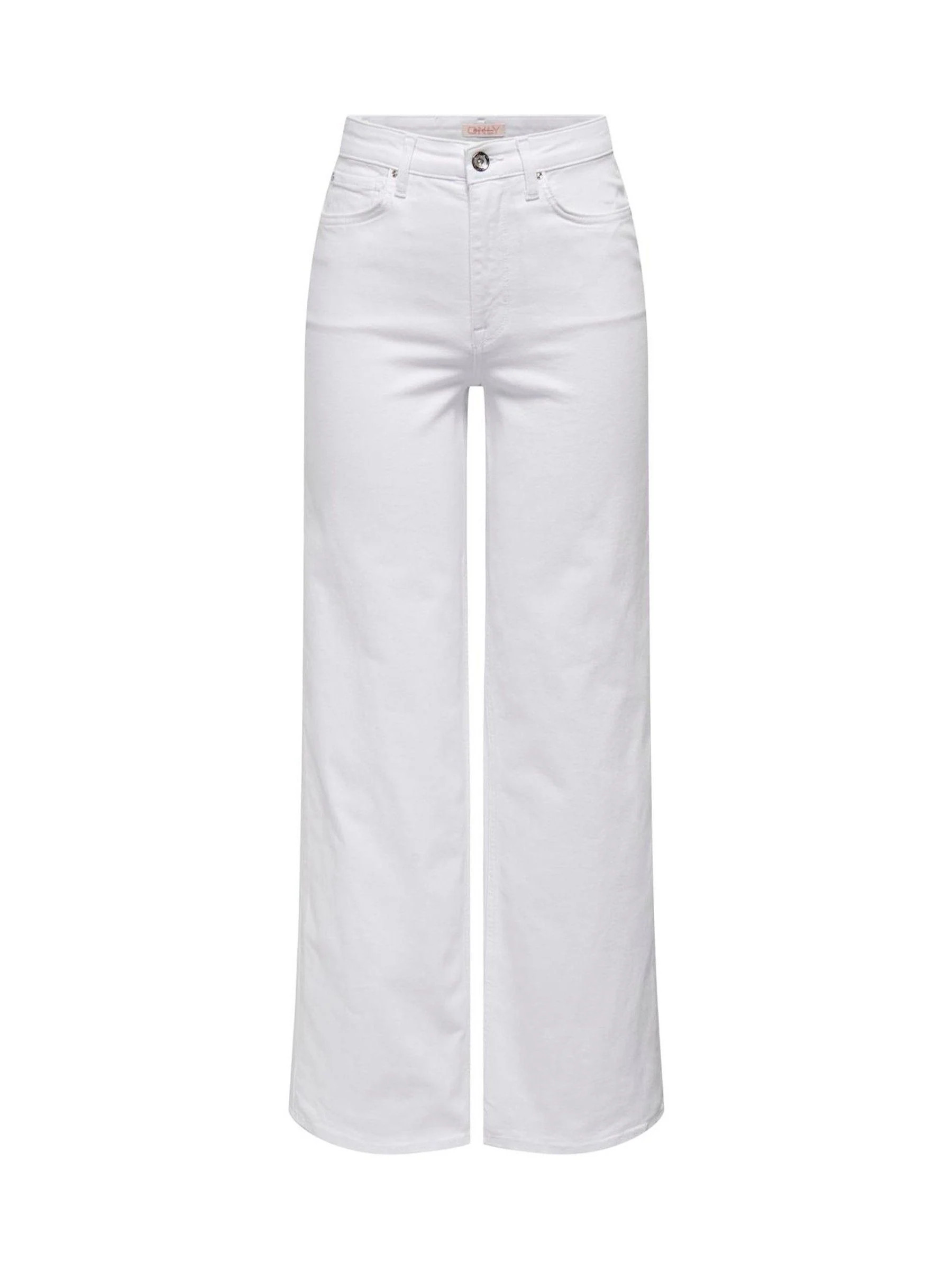 ONLY ONLY White Wide Leg High Waisted Jeans With Super Stretch | Next US