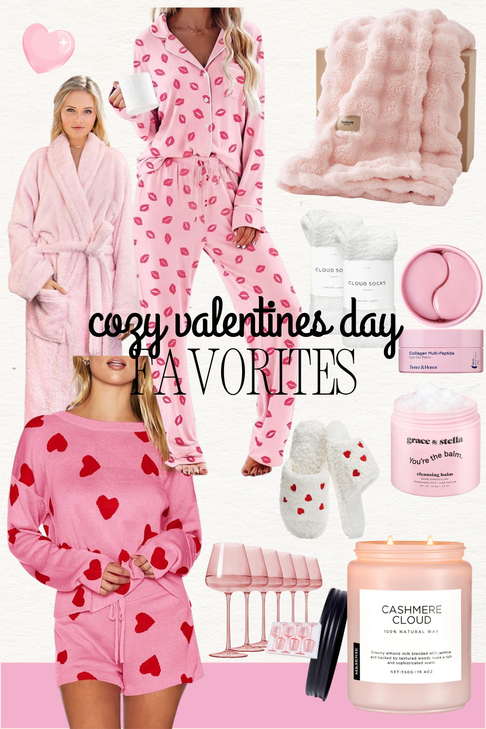POV: Your Valentine’s Day plans include zero real pants and 100% cozy vibes. 🥂💖

Whether you’re hosting a Galentine’s spa night or treating yourself to a much-needed self-care date, I’ve rounded up my absolute favorite "Cozy V-Day" essentials.

This year is all about Affordable Luxury items that feel like a high-end spa but don’t break the bank. My top picks for the perfect night in:

✨ Heart Print Pajamas: These are the softest sets I’ve found (and under $40!).

🕯️ Signature Spa Candle: Think notes of rose and vanilla that fill the whole room.

☁️ Cloud Slippers: Because your feet deserve a Valentine, too.

🧴 The "Glow" Skincare: Swapping the stress for a 10 step ritual. I’ve linked my favorite hydrating overnight mask and those viral under eye patches that actually work!

Everything is linked in my LTK shop! Click the link in bio to shop the full Valentine’s Day Gift Guide. 🛍️

Valentine’s Day 2026, Gift Guide for Her, Cozy Loungewear, Skincare Favorites, Galentine’s Day Aesthetic, Self-Care Ritual, Beauty Finds, Amazon Valentine’s, Affordable Luxury. 

 #LTKValentine #LTKbeauty #LTKhome #LTKseasonal #LTKunder50 #LTKgiftguide #ValentinesDay2026 #SkincareRoutine #CozyVibes #SelfCareSunday #LTKValentine #LTKselfcare #LTKBeauty