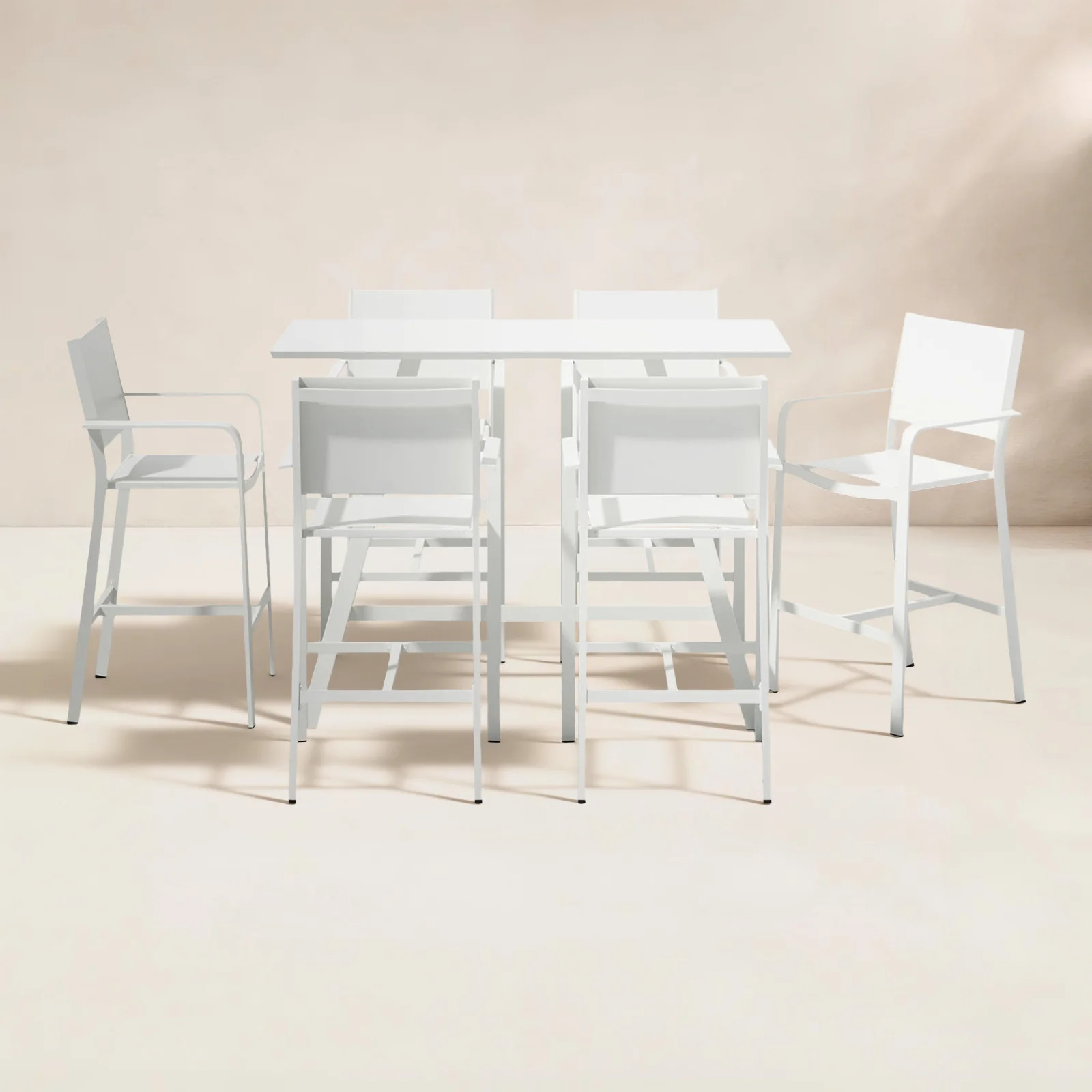 Sunset Rectangular 6 - Person 59'' Long Aluminum Dining Set | Wayfair North America