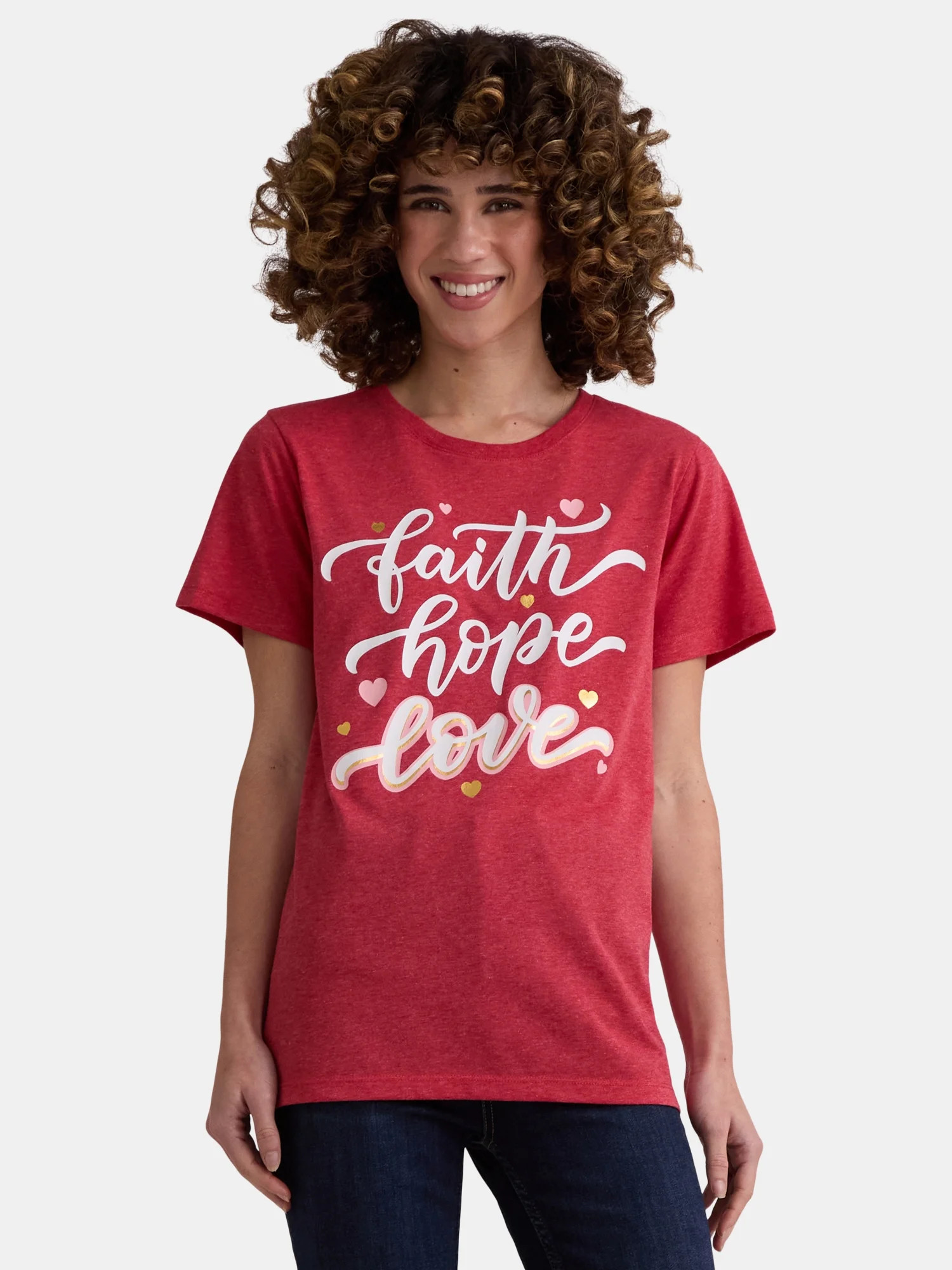 Valentine’s Day Women's Graphic Tee from Way to Celebrate, Sizes S-XXXL | Walmart (US)