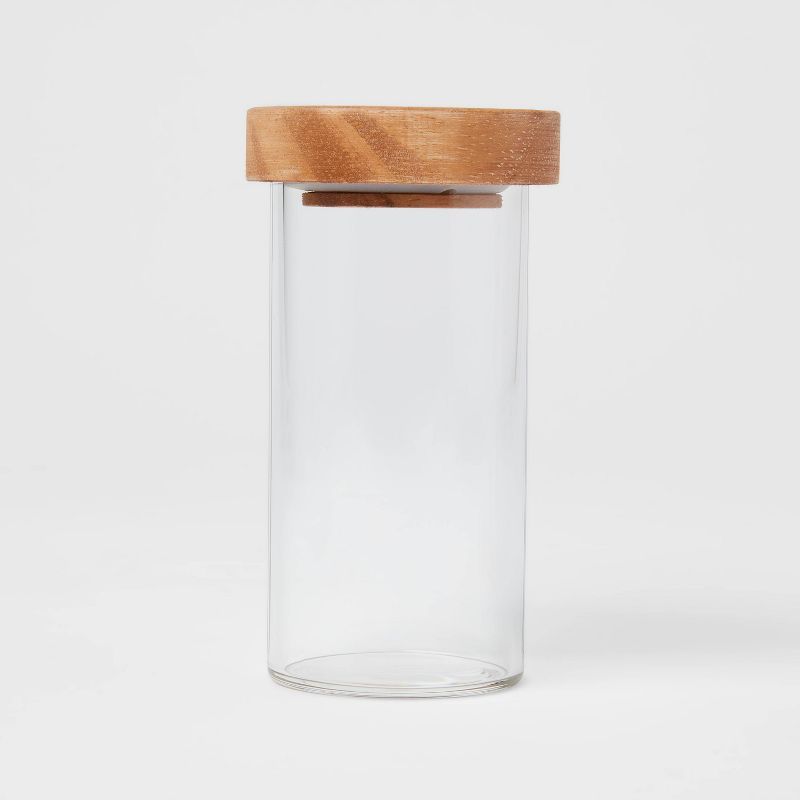 4oz Glass Round Spice Jar with Wood Lid - Threshold&#8482; | Target