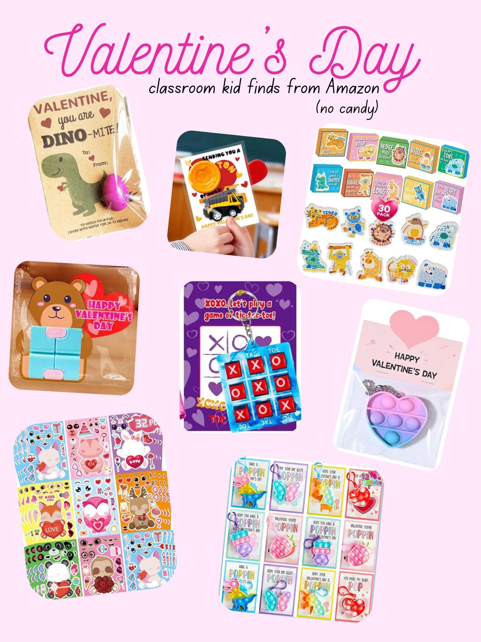 There’s enough candy going around for Valentines Day, that we love a creative craft, fidget, school supply, or toy. These all come in sets to ensure you have enough for your little one’s classroom!

#LTKSeasonal #LTKmomlife #LTKSaleAlert