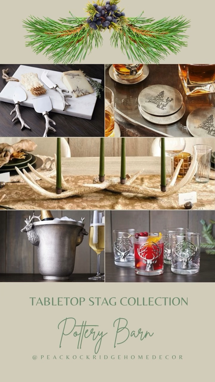 Introducing our TABLETOP STAG COLLECTION—the perfect addition for entertaining friends and family this holiday season. This collection brings a touch of woodland elegance to your dining experience, creating a warm and inviting atmosphere for any gathering.

Featuring charming antler chargers and an exquisite antler candelabra, each piece in this collection is thoughtfully designed to add a rustic yet refined touch to your table setting. Our glassware and barware are crafted to complement the antler motifs, enhancing the overall aesthetic with a blend of natural charm and sophistication.

The collection also includes unique salt and pepper shakers and place card holders, adding delightful details that will impress your guests. Whether you're hosting a cozy family dinner or a festive celebration, the Tabletop Stag Collection elevates your entertaining style, making every meal feel like a special occasion.

Celebrate the season with a tablescape that reflects your love for elegant country living. With the Tabletop Stag Collection, your holiday gatherings will be filled with warmth, style, and unforgettable moments. Make your holiday table truly remarkable with these distinctive, nature-inspired pieces. 

#LTKSeasonal #LTKParties #LTKFindsUnder50