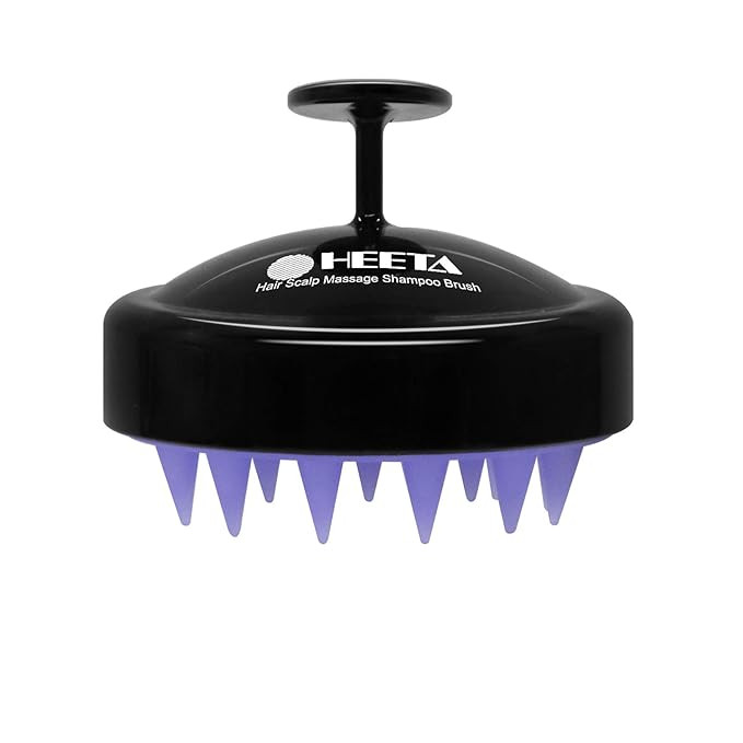 Hair Shampoo Brush, Heeta Scalp Care Hair Brush with Soft Silicone Scalp Massager (Black) | Amazon (US)