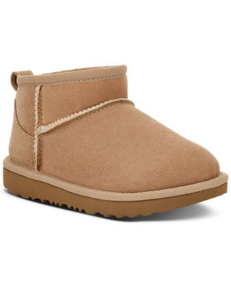 UGG® Kids Classic Ultra Mini Twinface Sheepskin Booties - Macy's | Macy's