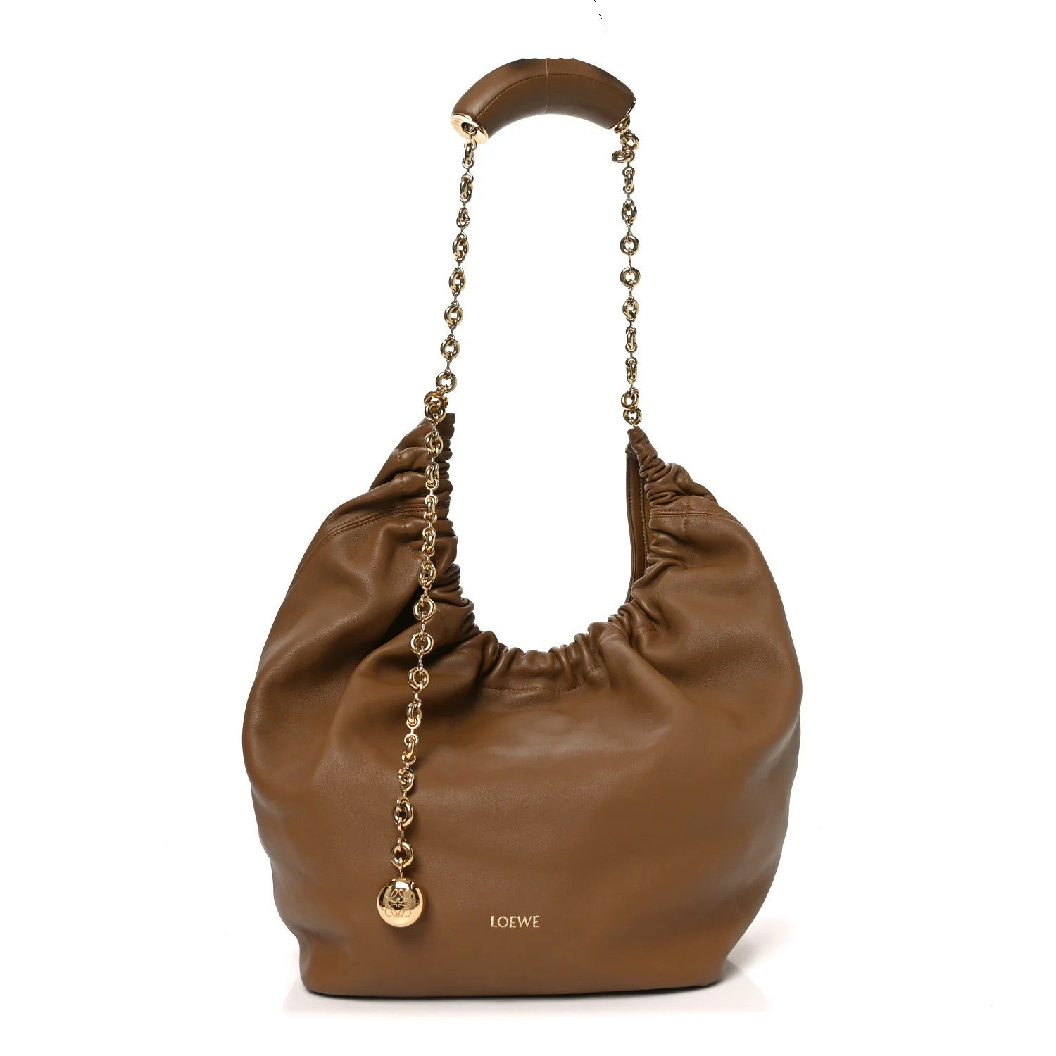 Mellow Nappa Medium Squeeze Bag Oak | FASHIONPHILE (US)