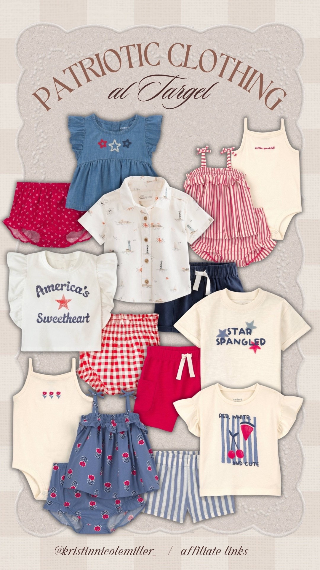 The cutest red, white and blue / patriotic attire for babies and toddlers! 🇺🇸 

Seasonal Americana summer red white and blue gingham girls boys toddlers kids family mom favorites

#LTKmomlife #LTKKids #LTKBaby