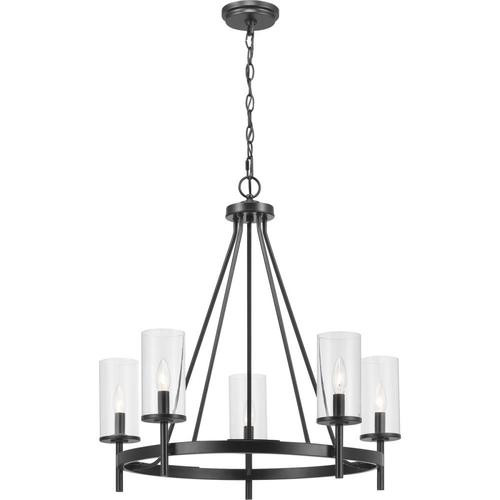 Progress Lighting Strahan 5-Light Black Transitional Chandelier | Lowe's