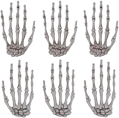 6 Pcs / 3 Pairs Halloween Skeleton Hands Realistic Plastic Fake Human Hands Halloween Decor Spook... | Amazon (CA)