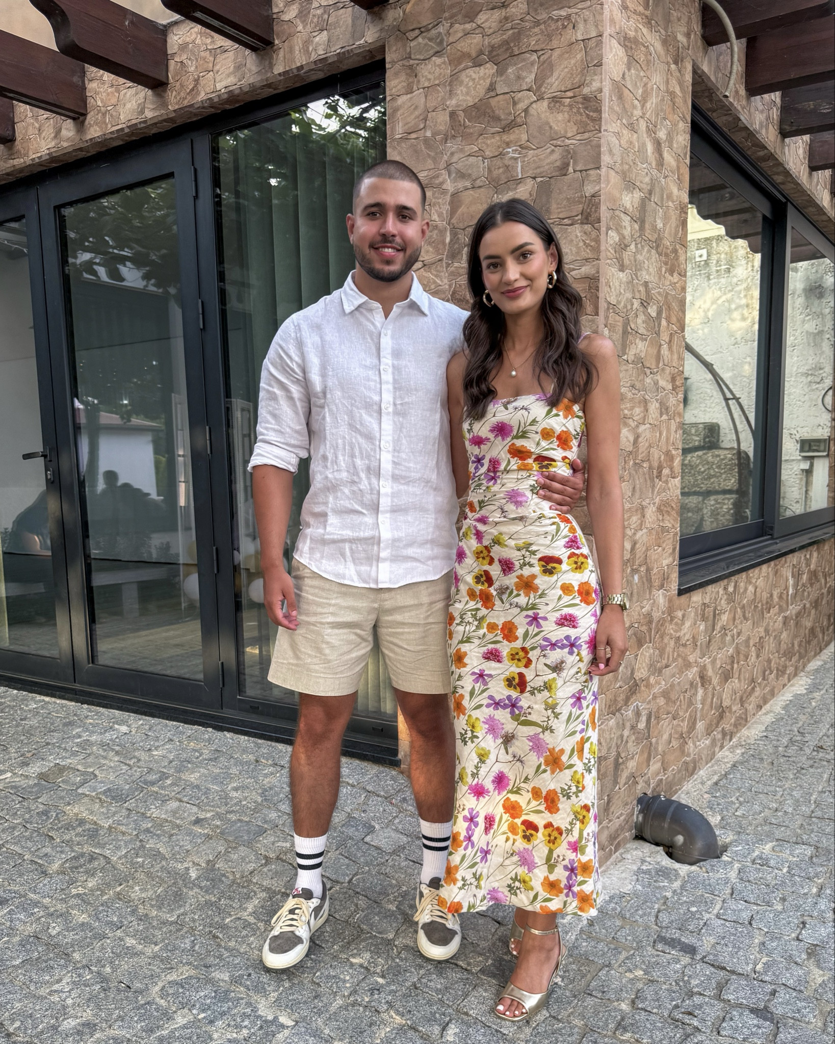 Occasion wear for couples 🌸🌼🌺
Her: floral dress, gold heels
Him: linen shirt, shorts and Travis Scott reverse mocha

#LTKwedding #LTKdatenight #LTKsummer