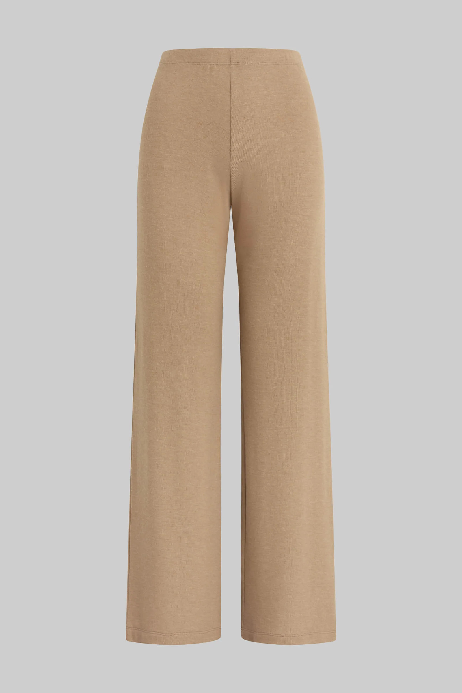 LESET Lauren Wide Leg Pant in Sable in Jersey | LESET