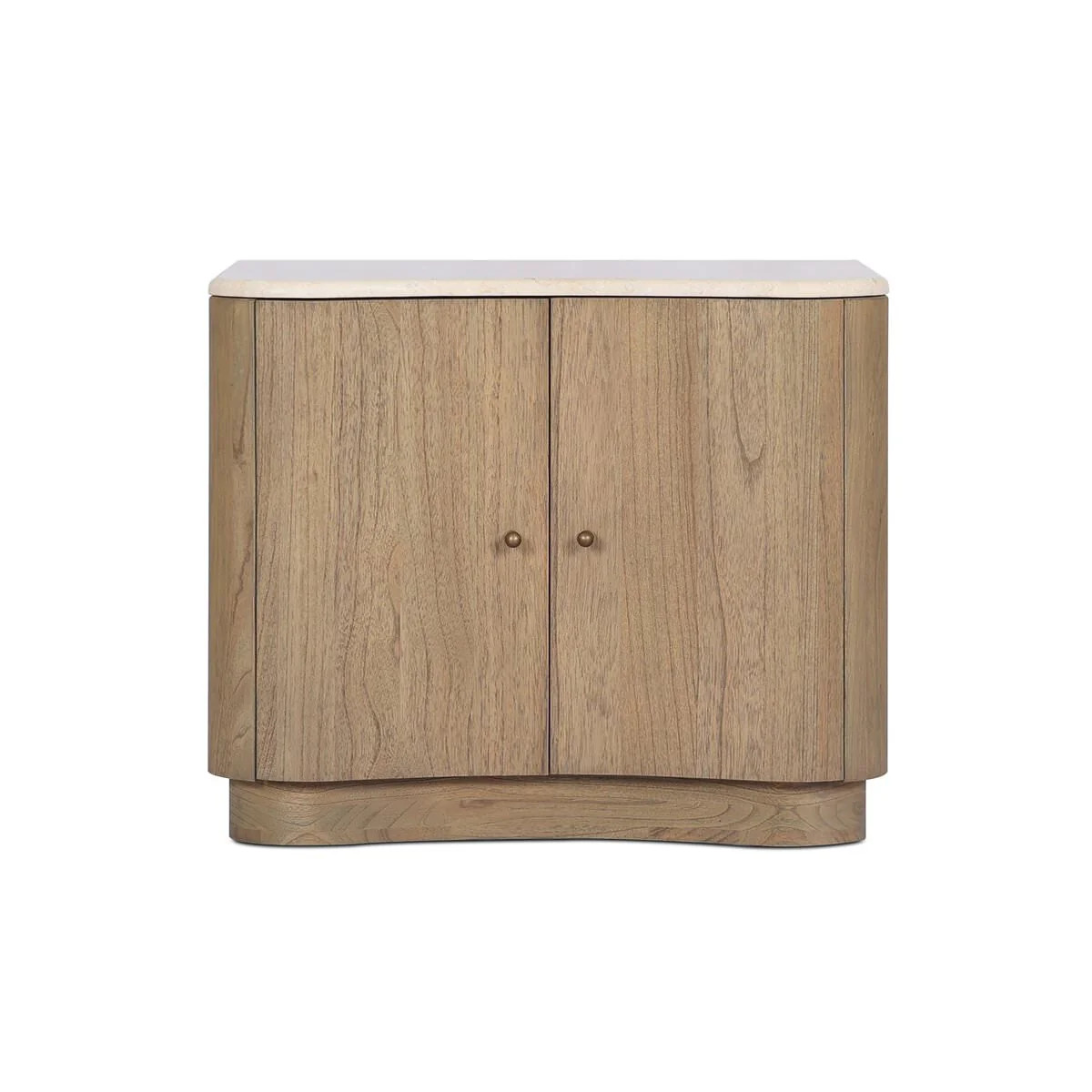 Four Hands Boa Nightstand in Cream Marble | The Addison West